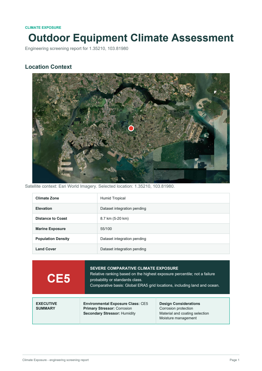 Climetry engineering exposure report